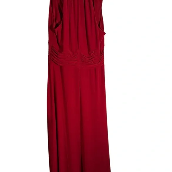 Evan Picone Deep Red Maxi Dress - Picture 6 of 11